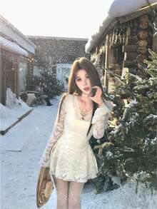 Women Mini Dresses - White - View 4