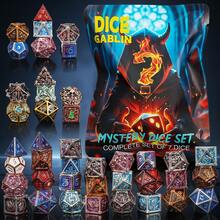 7颗/套随机多面骰子 - 神秘骰子套装，惊喜骰子袋，款式多样，随机D&D骰子和骰子袋，适用于角色扮演游戏、万智牌等桌面游戏，情人节、节日和生日的完美礼物，充满惊喜！ - 彩色 - 查看 16