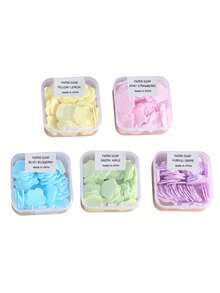 旅行收纳盒迷你纸花造型花朵收纳便携整理盒男女必备户外露营办公商务海滩度假徒步旅行返校旅行必备配件送朋友男孩女孩 - 彩色 - 查看 15