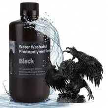 ELEGOO Resina 3D Lavable con Agua, 1kg Resin 3D Printer 405nm Curado Rápido, Resina 3D 1000g para Impresora 3D LCD/DLP/MSLA, Resina Fotopolímero con Alta Precisión y Bajo Olor, 1000g Gris GXDH - Negro 1000 g. - Ver 13