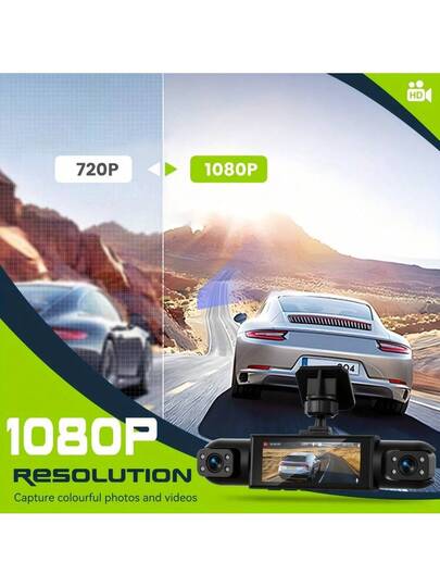 360° Dash Cam Cars, Channle, Front 1080P HD Rear/Left/Right 720P 3.16" IPS Display, Night Vision, Loop Recording, 24H Parking Monitor (G Sensor/Motion Detection), Optional 32GB Memory Card., Vehicle Security Camera, Car Compact Moderne Cam, Construction, Highquality Gsensor Owners, Commuters, Rear Wireles view 6