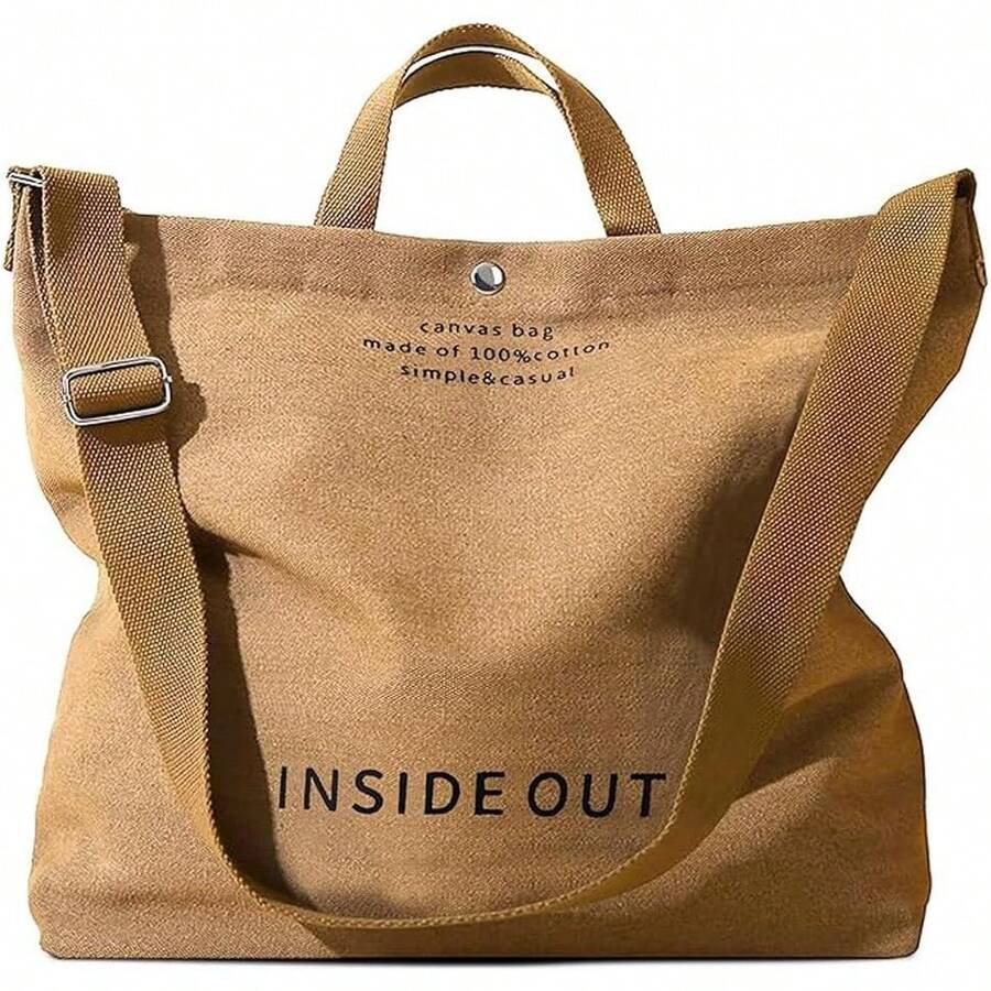 Bolsos de lona para mujer, Tote Bag mujer,Bolsa Crossbody de Gran Estilo Vintage Capacidad,con múltiples compartimentos,Hombro único Ajustable,para Diario Oficina,Viajes,Compras,Escuela - Gris - Ver 1