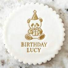 Customize Text With 2 Cookies Cake Decorations DIY Cutters Sugar Cake Templates Wedding Clay Fondant Embosser Name Cake Mold Handmade Cookie/Biscuit Embosser Stamp