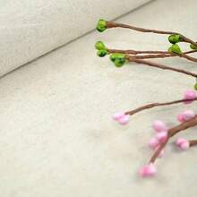 100/200cm Solid Color Linen Fabric Decorative Linen Fabric DIY Handmade Fabric Can Be Used For DIY Curtains, Suitcases, Cushions, Pillows, Sofa, Tablecloth, Cream Yarn Fabric