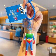 Crayon Shin-chan Superhero Series Keychain - Shinnosuke the Racer Version, Cute Anime Character Accessory - 彩色 - 查看 4