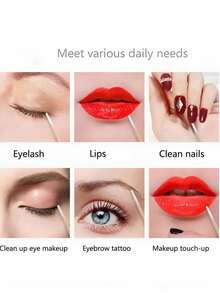 About 100pieces Of Pink Nail Polish Wipe Sticks, Nail Polish Cleaning Sticks, Double-Pointed Eyebrow Tattoo Makeup Tools Wipe Wooden Sticks, 1/2/3/4/5/10/20pack Packaging, Nail Art Supplies, Nail Art Tools, Very Suitable For Nail Art Supplies, Nail Art Tools, Manicure, Back To School Manicure And Press-On Manicure