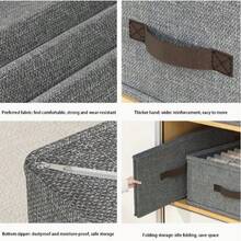 1 pieza Caja plegable para guardar ropa, hecha de tela, con diseño de doble hilera. Ideal para guardar ropa, pantalones, ropa interior, calcetines, camisas, suéteres, etc. Ideal para dormitorio y armarios.