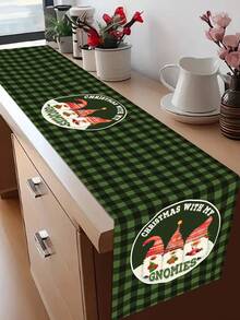 1pc Christmas Pattern Printed Table Runner, 4pcs Christmas Pattern Printed Placemats, Suitable For Holidays, Parties, Birthdays, Dinners, Kitchen & Dining Room Table Decor, All Season Home & Living Decor - Multicolor - View 5