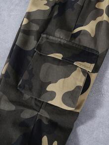 2 件套年轻男孩休闲运动套装 - 迷彩印花夹克和迷彩裤套装 - 彩色 - 查看 8