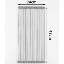 1 Piece Stainless Steel Expandable Plate Above The Sink Drying Row, Colors Black And Gray, With Adjustable Arms Functional Kitchen Sink Color Black Vegetable And Fruit Cookware Set Kitchen Bathroom New Year's Christmas Gift Kitchen Multi-Purpose Kitchen Rack Sink Drain Rack Foldable Rack - Multicolor - View 12