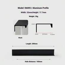 Manijas ocultas simples para gabinetes, tiradores de puertas de armarios de cocina, elegantes manijas largas de aleación de aluminio para muebles