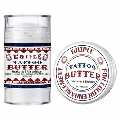  GOIPLE Tattoo Aftercare Balm, Deeply Nourishing And Lubricating Skin, Improves Dry Skin Caused By Dryness, Tattoo Repair Cream, Relieves Itching And Prevents Cracking, Effectively Locks Color And Enhances Tattoo Brightness And Luster, Suitable For Deep Tattoo Care For Most Skin Types