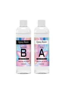 240ml/500ml Epoxy Resin Kit - Crystal Clear Epoxy Resin Kit & Hardener For DlY Art, MoldCasting, Wood, Jewelry Making, Coasters, TableTop, Countertop Coating - Food , Heat & UV Resistant - Epoxy Resin - View 11