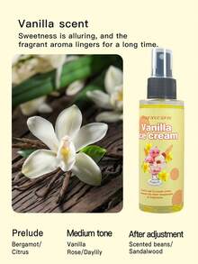 100ml香草和巧克力香氛喷雾，持久香氛喷雾，适用于家居、衣物、汽车、浴室空气清新剂