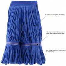 Loop-End Commercial String Mop Head – 6-Inch Highly Absorbent Cotton Blend Replacement For Industrial & Home Use - Màu xanh lam - Xem 5