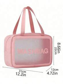 3pcs/Set Travel Makeup Bag, PVC Waterproof Toiletry Bag, Makeup Brush Organizer, Cosmetic Bag, Dry & Wet Separation, Holiday Travel Essentials, Perfume Case, Makeup Pouch, Multifunctional Luggage Bag Cosmetics, Skincare, Eyebrow Pencil, Powder Puff, Comb, Nail Polish, Manicure, Jewelry, Perfume, Stationery, Digital Product Storage, For Holiday Beach, Bathroom Collection, Bedroom Collection, Large Capacity