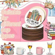 8 piezas/Set de posavasos de madera, adecuados para varios espacios comerciales, sala de estar, cocina, comedor, regalo, 1 set de 8 piezas, 200 sets de 1600 piezas - Multicolor - Ver 2