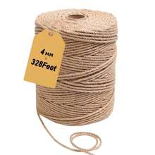 4mm 100M/Roll Hemp Twine Cord Bulk Spool - Jute Cord Twine For Christmas Party Favors, Home Decoration Projects, Gift Packaging & Carnival Garland - Multicolor - View 9
