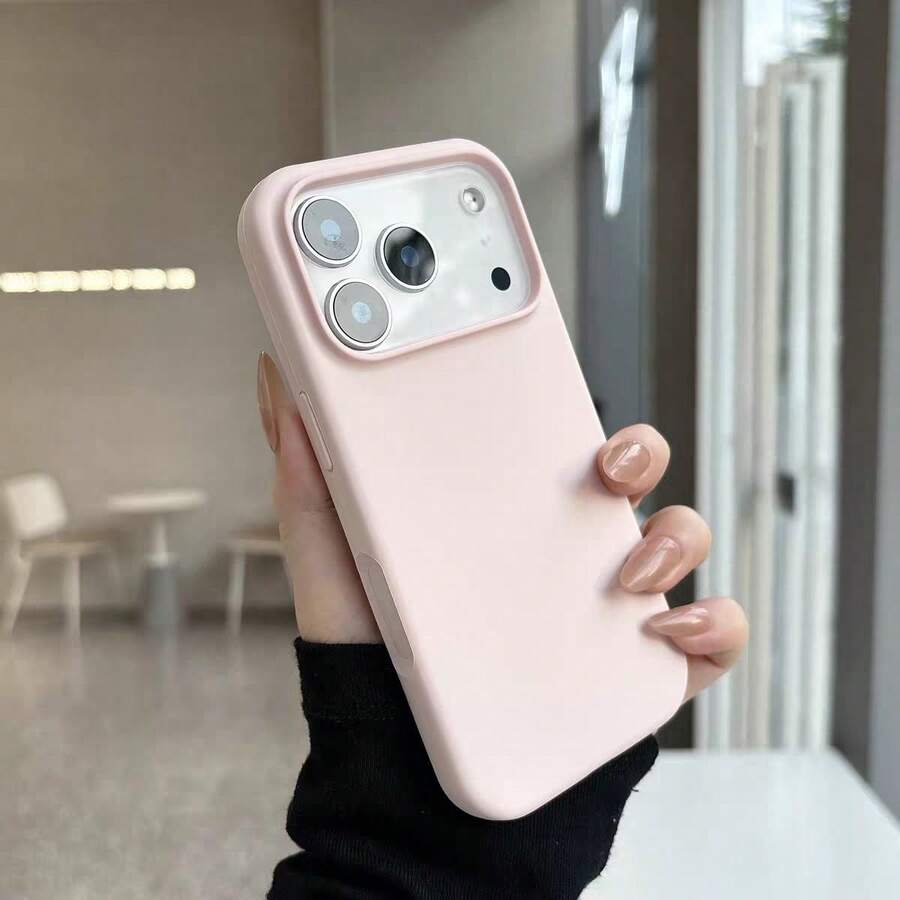 New Magnetic Liquid Phone Case For IPhone 17 Pro Max, Compatible With IPhone 17 Pro, Unisex, Daily Phone Case, Protective Phone Case, IPhone Protective Case, Candy Color Phone Case, Minimalist Phone Case, Shock-Absorbing Structure, Precise Fit Shell, Technology-Oriented Consumer, Usage Scenario/O - 白色 - 查看 1