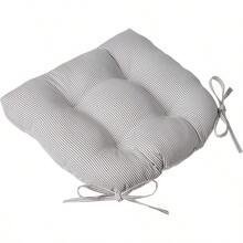 Cojín reversible para silla exterior gris oxford juego de 2 almohadones decorativos cómodos muebles exteriores cojines decorativos resistentes cojín exterior reversible gris oxford juego de 2 - Almohadillas para sillas, 15.5 x 16 pulgadas - Ver 4