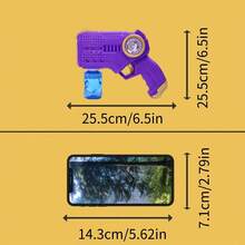 Fully Automatic 10-Hole Bubble Gun For Kids, Powerful Bubble Blowing, Suitable For 3-Year-Olds And Children Aged 4-8, Bubble Machine Gun, Party Favors, Summer Toys, Outdoor, Birthday Gifts And Christmas(Blue+Purple) - 2件套裝(藍色+紫色) - 查看 5