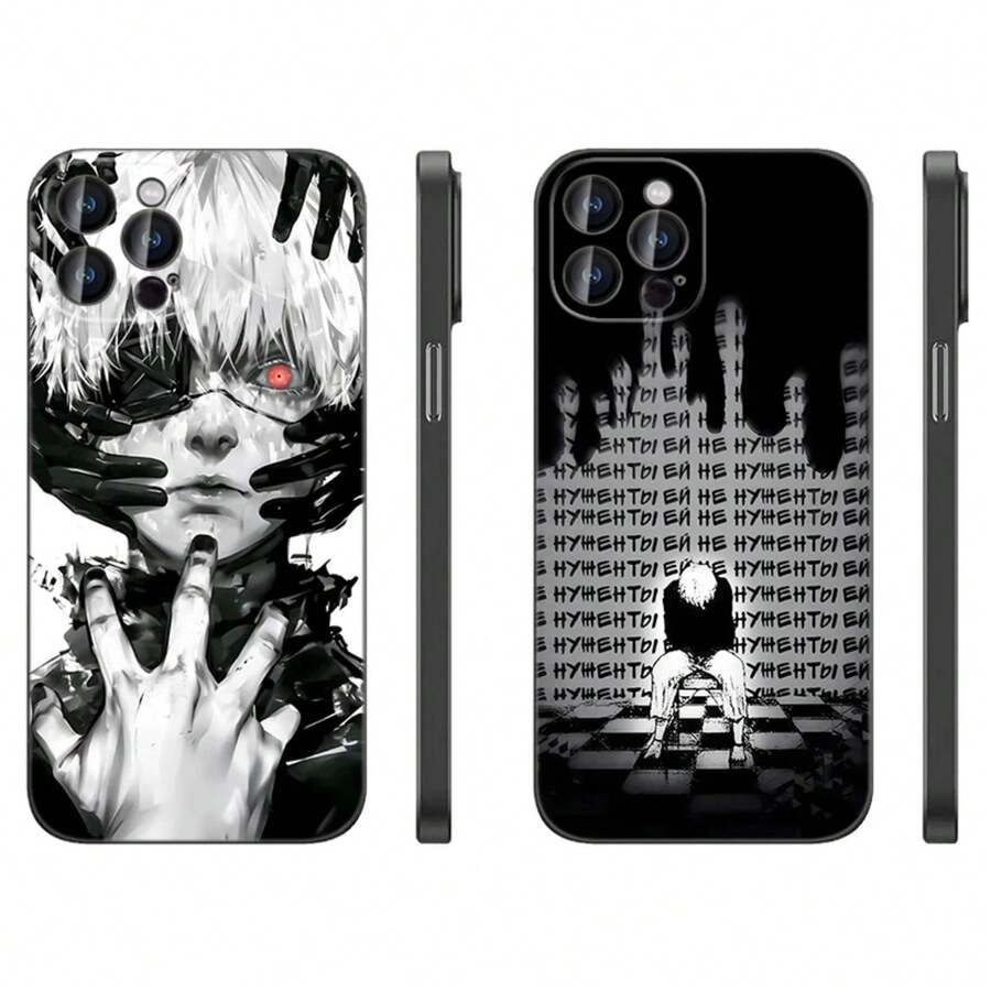 Anime Black Silicone Phone Case For Apple 12 13 Mini 7 8 14 15 16 Plus Pro Max 16E Cover - 05 - View 1
