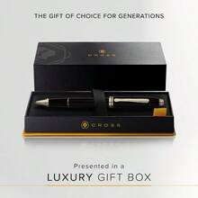 Townsend Black Lacquer Rollerball Pen With 23KT Gold Plated Appointments 575