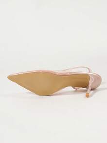 Pantofi cu toc înalt minimalisti pentru femei, culoare nud, cu vârful ascuțit, la modă, atrăgători, transparenti, cu toc piramidal, potriviți pentru petrecere, purtare zilnică, bal, vacanță, vară, tocuri înalte elegante, întoarcerea la școală, facultate, Halloween distinctiv, petrecere de Crăciun, noapte sexy