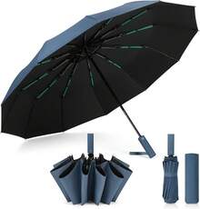 Umbrellas And Rain Hat Umbrellas - Blue - View 13