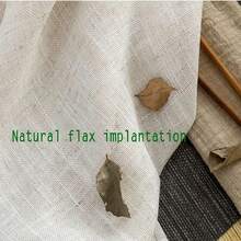 100/200cm Solid Color Linen Fabric Decorative Linen Fabric DIY Handmade Fabric Can Be Used For DIY Curtains, Suitcases, Cushions, Pillows, Sofa, Tablecloth, Cream Yarn Fabric