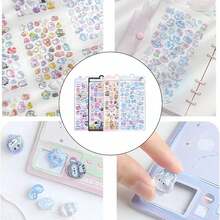 Stickers Cute 8-Piece Set 3D Reward Stickers Glitter Girl Decorative Stickers For Mobile Phone Decoration DIY Notepad With Sticky Handicraft Supplies Gifts