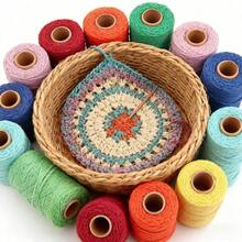 Rollo de 300M de cuerda de algodón blanco de 2mm - Cuerda artesanal resistente a granel para costura DIY, macramé, decoración de bodas y cumpleaños - Multicolor - Ver 7
