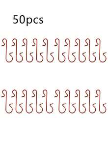 50pcs Colorful Small Hooks Christmas Decorations, Metal Small Hanging Accessories, Christmas S-Hooks Home Decor Room Decor Winter Christmas Decorations Home Christmas Gifts Christmas Decor