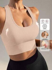 Yefecy Sutiene sport pentru femei, cu susținere ridicată, cu căptușeală fără cusături, pentru yoga, sală de sport, alergare și antrenament