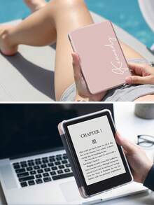 Funda protectora personalizada para Kindle, texto personalizable y fondo multicolor, diseño minimalista y de moda, compatible con el lector electrónico Kindle (11.ª generación) / Paperwhite 6 lanzado en 2022 y Kindle (10.ª generación) lanzado en 2019, accesorios para Kindle, cubierta para Kindle, función de suspensión/activación automática, material de cuero cómodo, cierre magnético, resistente a golpes, adecuado como regalo de cumpleaños/festividad - Multicolor - Ver 8