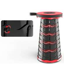 Banco Retráctil Taburete Plegable Portátil - Rojo - Ver 4