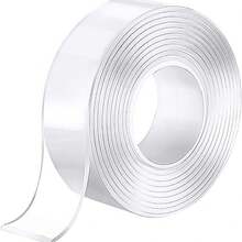 16.4/32.8ft Nano Double Sided Tape Heavy Duty Adhesive Mounting Tape,Clear & Tough Sticky Poster Wall Tape,Multipurpose Tape Picture Hanging Strips For Home Office(5m/10m)