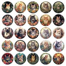 50 pegatinas de gatitos de dibujos animados, no repetitivas, autoadhesivas, para botellas de agua, suministros de oficina, escritorios de computadora, estanterías, cuadernos, bicicletas, patinetas, guitarras, decoración. Uso único, perfectas para regalos a amigos y suministros para fiestas. - Multicolor - Ver 2