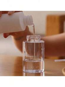 1 Stück 100/200ml transparente Pumpflasche, klare nachfüllbare Reiseflasche, geeignet für Hautpflege, Toner, Lotion, Makeup-Entferner, Nagellackentferner, auslaufsicherer Kosmetikbehälter, wiederverwendbar für Zuhause, Wohnmobil, Reisen