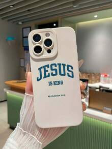 1pc New Creative Slogan Pattern Unique Phone Case Compatible With Apple Series 17 ProMax/Air, 16, 11/12/13/14 Plus/XR/7/8 Plus/15 ProMax - Multicolor - View 3