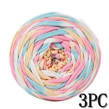 1/3 Pcs T-Shirt Yarn, Woven Fabric Knitted Yarn, Used For Crocheting And Knitting Bags, Cushions, Dolls, Handicraft Crochet Projects - Multicolor - View 50