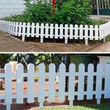 3pcs White Plastic Garden Fence - Durable Anti-Digging Decorative Fence For Patio, Yard & Outdoor Spaces, Lightweight & Easy To Install, Perfect For Creating Boundaries With Cats And Dogs, Outdoor Decorative Fence | Classic White Picket | Lightweight Construction, Fences For Outside