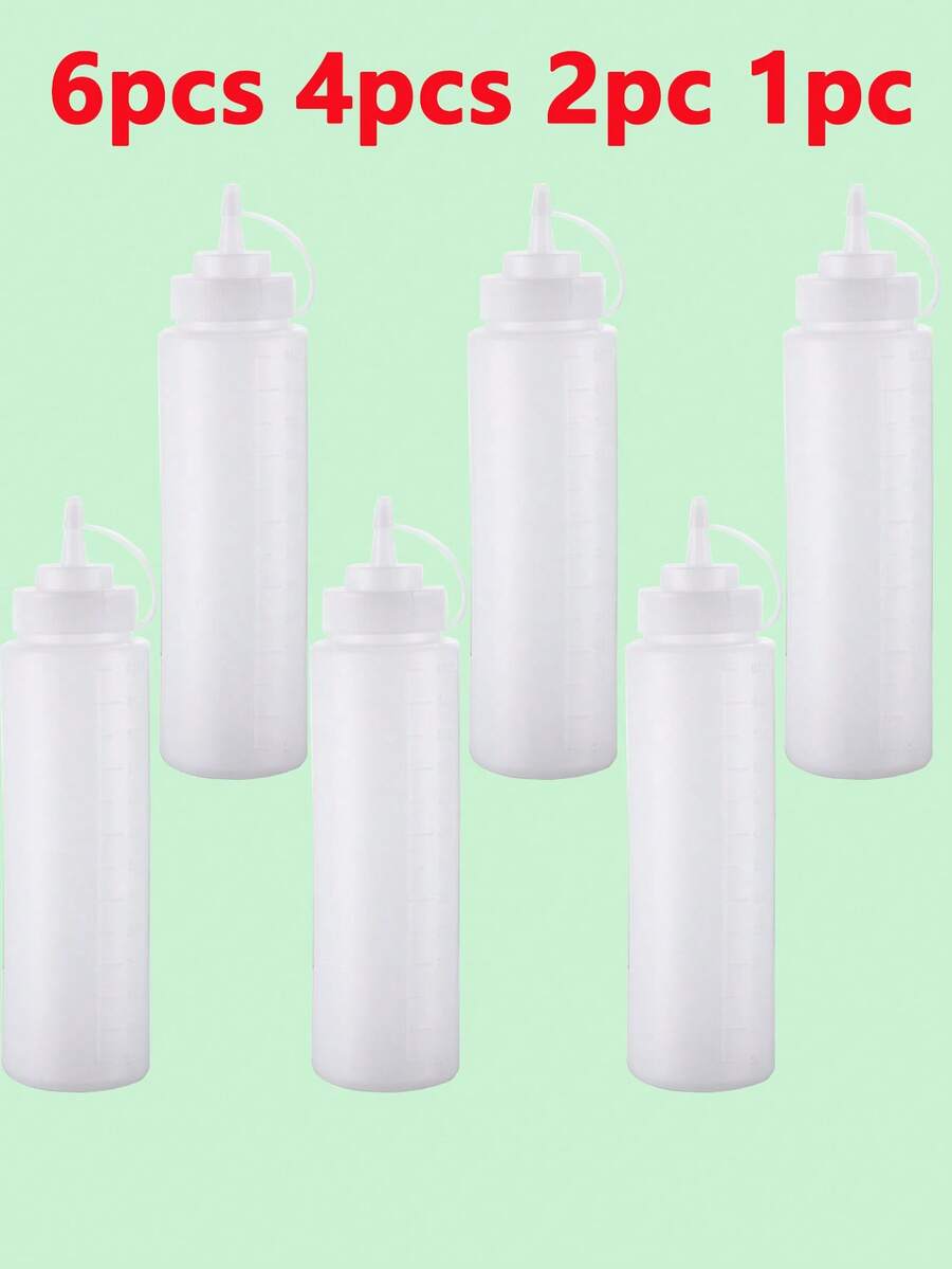 5 piezas/3 piezas/2 piezas/1 pieza Botella exprimible, Botella para condimentos del hogar, Botella para salsa, Botella para jugo, Botella exprimible, Botella de aceite de cocina, Botella rellenable, Botella de agua - Multicolor - Ver 1