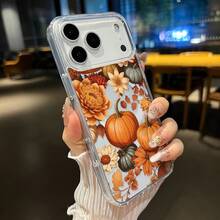 Funda de teléfono anti-caída, ultra delgada, transparente y colorida, compatible con iPhone 17 Pro Max, 16, 16e, 15 Plus, 14, 13, 12, 11, XS Max, XR, con diseño de flores de otoño, resistente a los arañazos y no amarillento, de alta calidad y material duradero, como regalo para usuarios de smartphone - Azul - Ver 6