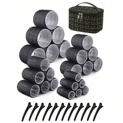 4 种尺寸的女士卷发器，适合长中短发的卷发器，大中小自握卷发器，配有 24 个卷发器 12 个夹子 1 个化妆包、卷发器、卷发刷、卷发器、卷发产品、卷发器、卷发器、卷发、卷发工具、卷发器、头发、卷发器、卷发、无热卷发、无热卷发、卷发器、理发师、美发工具、美发产品、发饰、卷发器、理发配件、旅行、卷发器、美发用品、发饰、卷发产品、卷发器、卷发器、美发设备、配件、卷发、卷发工具、卷发器、圣诞节、理发店、卷发器、理发配件、发饰、卷发器、美发、无热波浪、旅行必需品必备、发型、美发