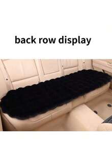 1pc Plush Car Seat Cushion, Single Seat Pad With Backrest, Soft And Warm Fuzzy Car Mat For Winter, Luxurious And Comfortable Riding Experience