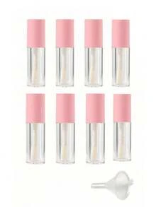 10支装大号圆形唇彩管，可重复使用DIY唇膏补充装，价格实惠，适合作为圣诞礼物、化妆品、化妆工具、平价好物、礼品、女士礼品、圣诞礼物、赠品、旅行必备。 - 粉色 - 查看 17