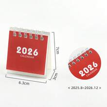 1 pieza Calendario de escritorio 2026, calendario de escritorio simple y fresco, calendario de escritorio mini de dibujos animados - Una pieza - Ver 10