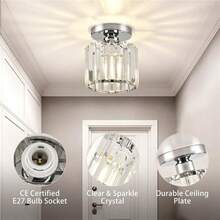 Lámpara de pasillo de entrada minimalista moderna de cristal, lámpara de zaguán LED creativa para uso doméstico