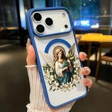 Kompatibel mit iPhone 17 Pro Max Air 16 16e 15 Plus 14 13 12 11 XS Max XR X Lily Angel Muster Stoßfest Kratzfest Anti-Gelbfärbung Transparente Modische Bunte Smartphone Hülle Geschenk, iPhone Hülle, Blumenmuster Hülle, Transparente Ästhetik, Langlebiges Spritzgussverfahren, UV-bedrucktes Kunstwerk, Stilvoller Autobesitzer, Technologie-Zubehör-Enthusiast - Grün - Übersicht 11